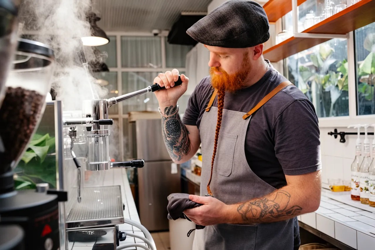 Barista at work – Upscaled