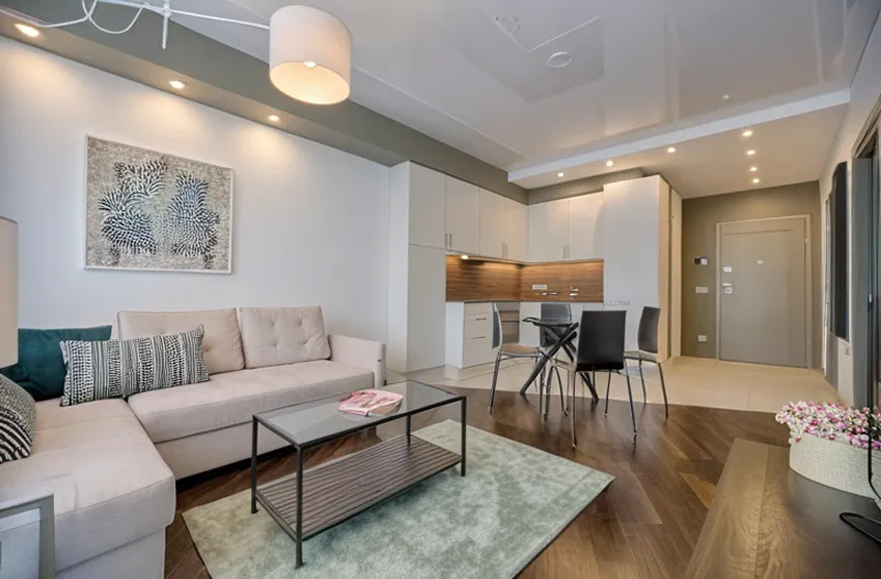 Upscaled interior photo